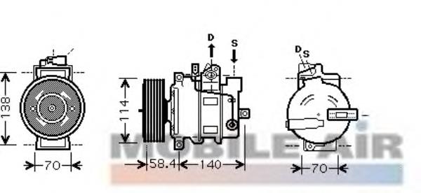 0300K274 VAN Wezel compressor de aparelho de ar condicionado