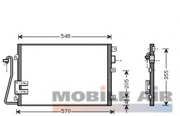 43005376 VAN Wezel radiador de aparelho de ar condicionado