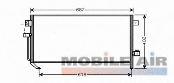 51005060 VAN Wezel radiador de aparelho de ar condicionado