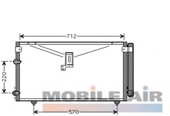 53005383 VAN Wezel radiador de aparelho de ar condicionado