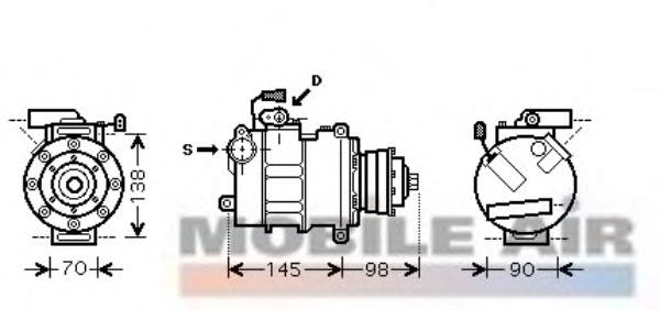 0300K280 VAN Wezel compressor de aparelho de ar condicionado