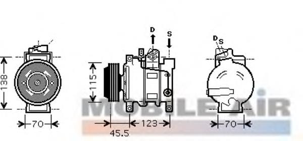 0300K281 VAN Wezel compressor de aparelho de ar condicionado