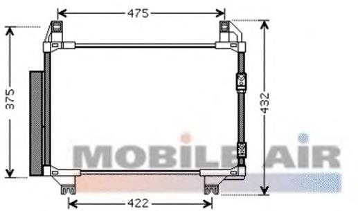 53005413 VAN Wezel radiador de aparelho de ar condicionado