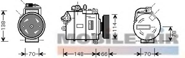 0300K275 VAN Wezel compressor de aparelho de ar condicionado