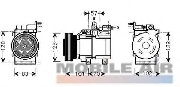 8200K209 VAN Wezel compressor de aparelho de ar condicionado