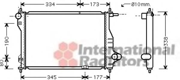 81002075 VAN Wezel radiador de esfriamento de motor