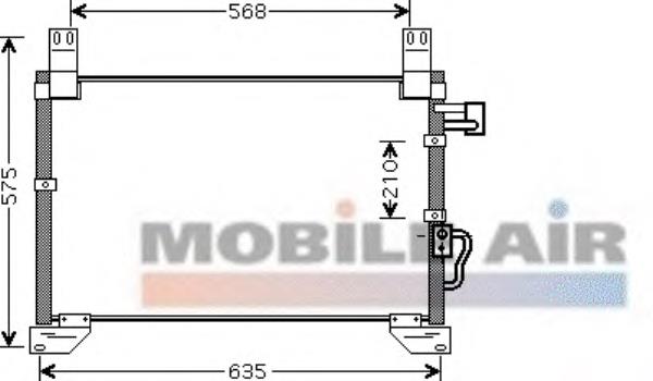 Radiador de aparelho de ar condicionado 81005076 VAN Wezel