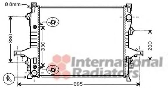 59002133 VAN Wezel radiador de esfriamento de motor