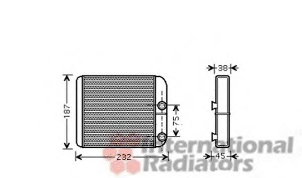 59006129 VAN Wezel radiador de forno (de aquecedor)