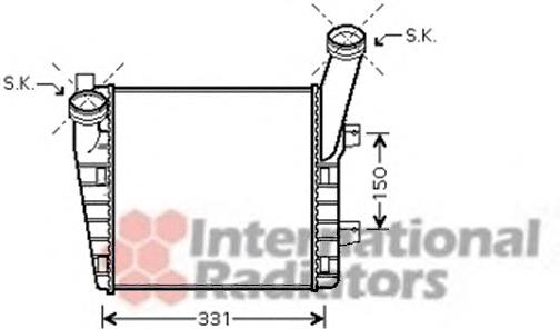 58004263 VAN Wezel radiador de intercooler