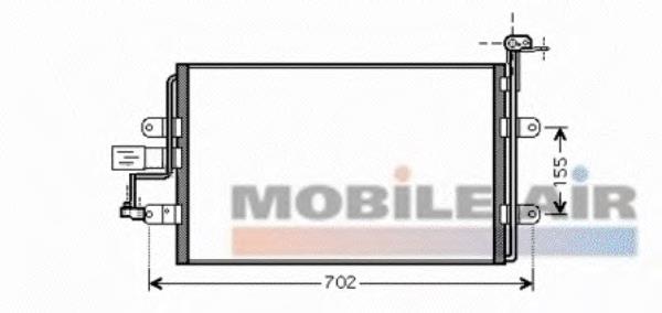 58005262 VAN Wezel radiador de aparelho de ar condicionado