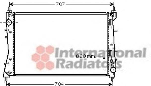 17002359 VAN Wezel radiador de esfriamento de motor