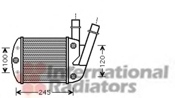 17004340 VAN Wezel radiador de intercooler