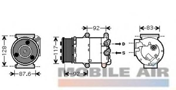 Compressor de aparelho de ar condicionado 1800K430 VAN Wezel