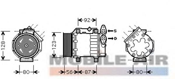 1800K431 VAN Wezel compressor de aparelho de ar condicionado