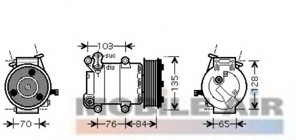 1800K418 VAN Wezel compressor de aparelho de ar condicionado