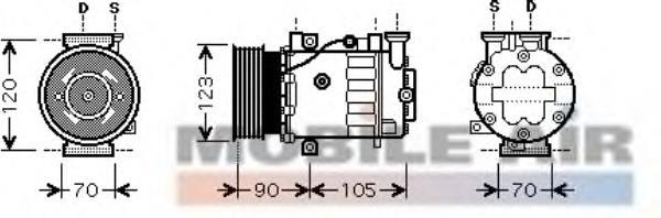 Compressor de aparelho de ar condicionado 1700K361 VAN Wezel