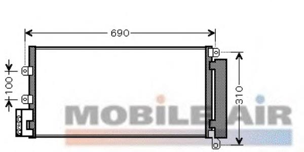 17005356 VAN Wezel radiador de aparelho de ar condicionado