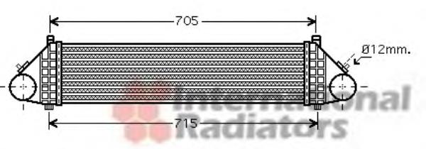 Radiador de intercooler 18004429 VAN Wezel