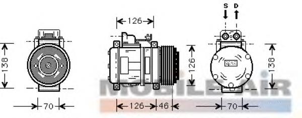 3000K097 VAN Wezel compressor de aparelho de ar condicionado