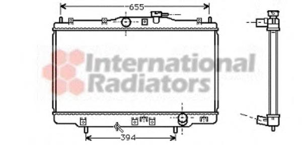 Radiador de esfriamento de motor 25002176 VAN Wezel