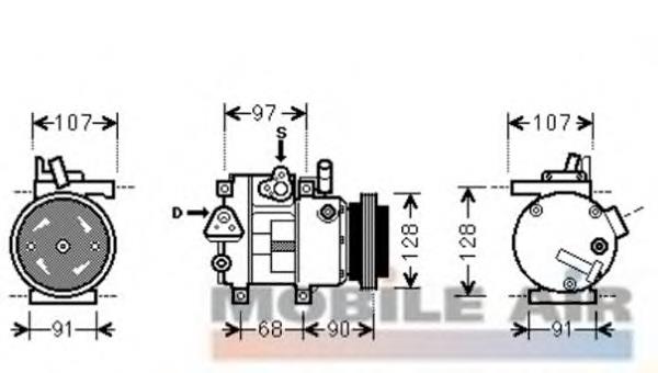 8200K215 VAN Wezel compressor de aparelho de ar condicionado