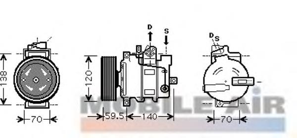 0300K284 VAN Wezel compressor de aparelho de ar condicionado