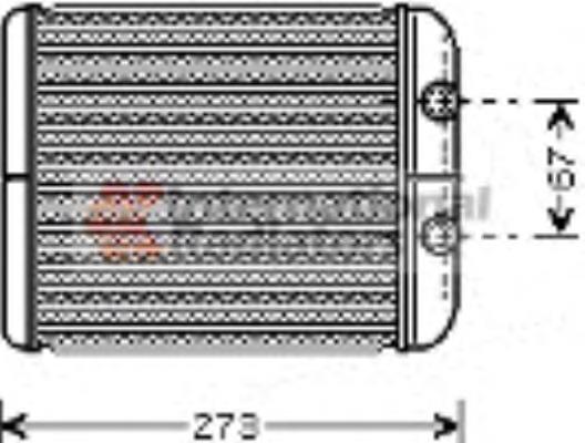 43006343 VAN Wezel radiador de forno (de aquecedor)