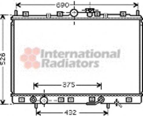 Radiador de esfriamento de motor 32002171 VAN Wezel