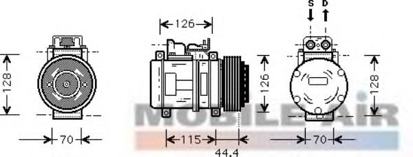 3000K116 VAN Wezel compressor de aparelho de ar condicionado