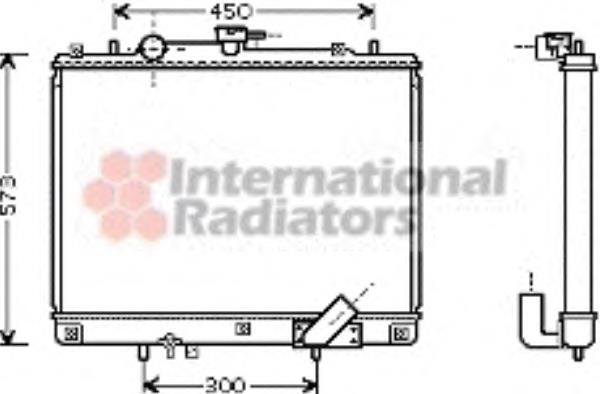 32002162 VAN Wezel radiador de esfriamento de motor