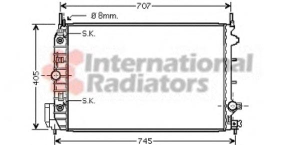 37002388 VAN Wezel radiador de esfriamento de motor