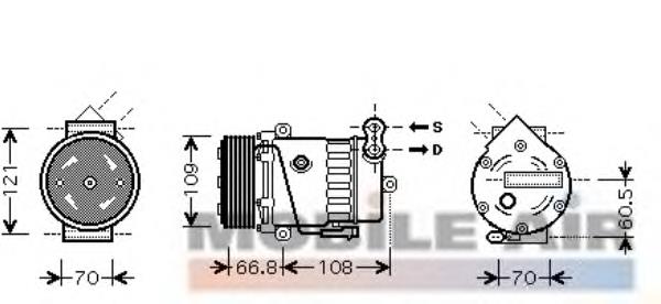 3700K389 VAN Wezel compressor de aparelho de ar condicionado