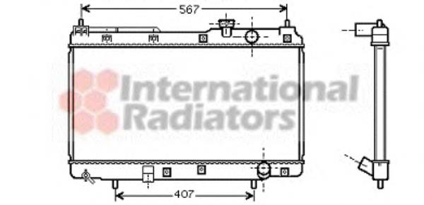 25002175 VAN Wezel radiador de esfriamento de motor