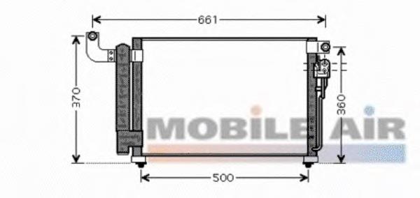 83005082 VAN Wezel radiador de aparelho de ar condicionado