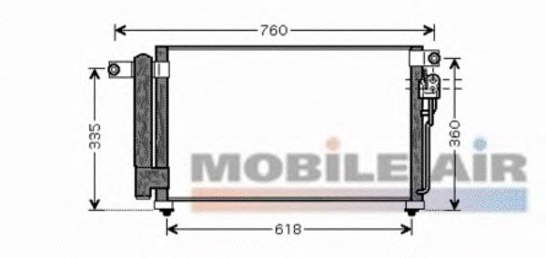 83005081 VAN Wezel radiador de aparelho de ar condicionado