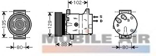 4300K367 VAN Wezel compressor de aparelho de ar condicionado