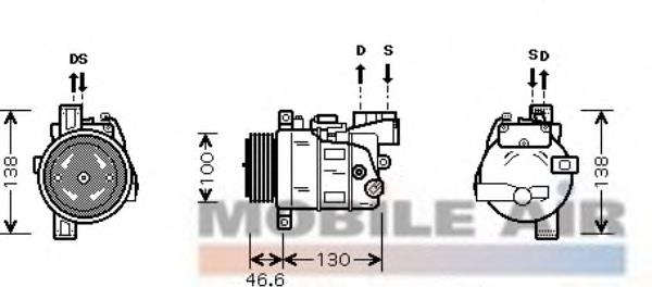 0600K319 VAN Wezel compressor de aparelho de ar condicionado