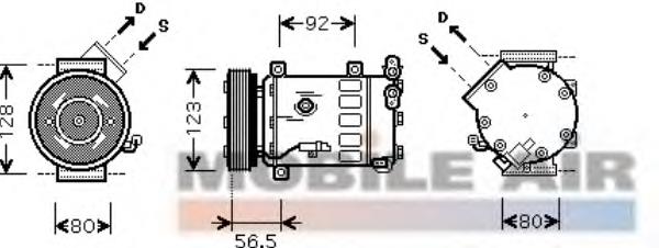 0900K242 VAN Wezel compressor de aparelho de ar condicionado