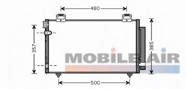 53005392 VAN Wezel radiador de aparelho de ar condicionado