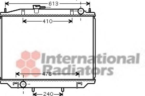 13002300 VAN Wezel radiador de esfriamento de motor