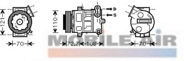 3700K419 VAN Wezel compressor de aparelho de ar condicionado