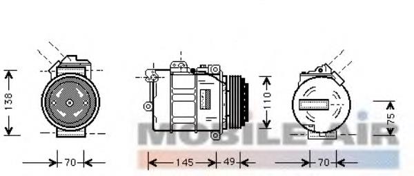 0600K181 VAN Wezel compressor de aparelho de ar condicionado