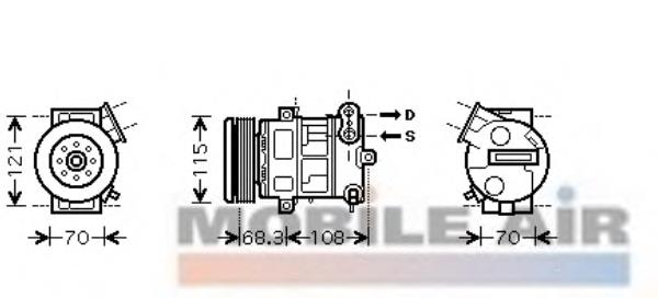 3700K418 VAN Wezel compressor de aparelho de ar condicionado