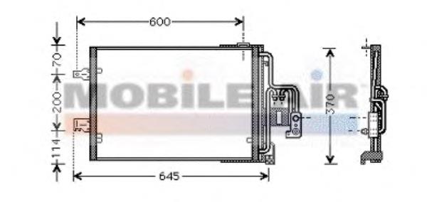 37005385 VAN Wezel radiador de aparelho de ar condicionado