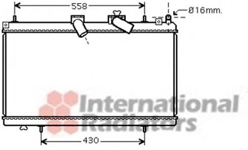 40002296 VAN Wezel radiador de esfriamento de motor