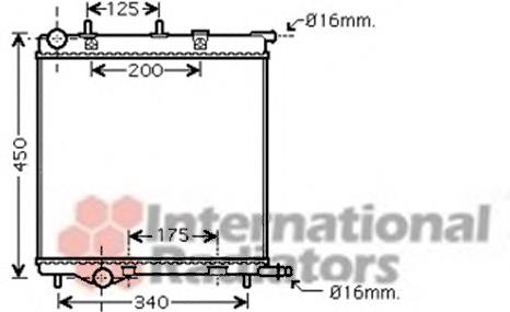 Radiador de esfriamento de motor 40002289 VAN Wezel