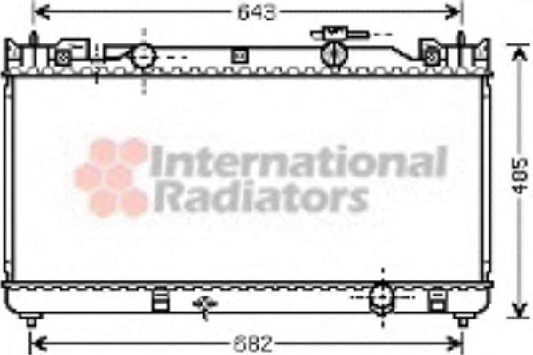 53002341 VAN Wezel radiador de esfriamento de motor