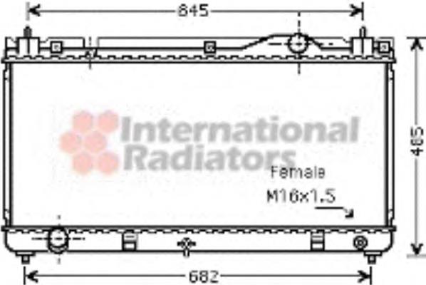 1640020261 Market (OEM) radiador de esfriamento de motor