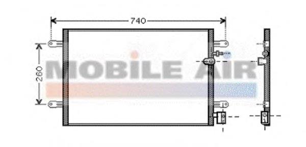 03005237 VAN Wezel radiador de aparelho de ar condicionado